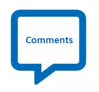 Speech bubble with the word "Comments" inside